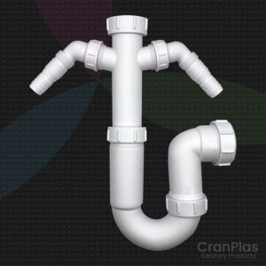 CP113 - 40mm P Trap With Twin Spigot 76mm Seal - Traps - Cranplas - Delivery Ireland & The UK